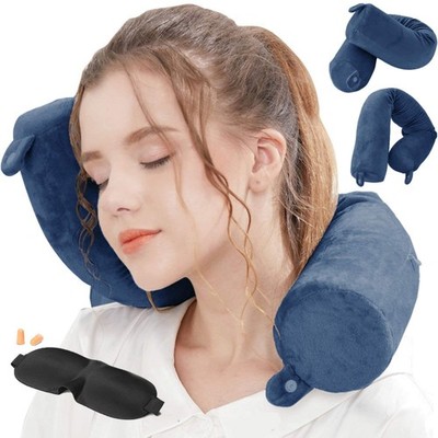 Twist Memory Foam Travel Pillow Neck, Chin, Lumbar Leg Support