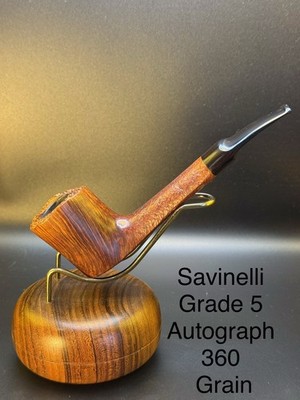 Vintage Savinelli Grade 5 Autograph 360 Grain Tobacco Pipe