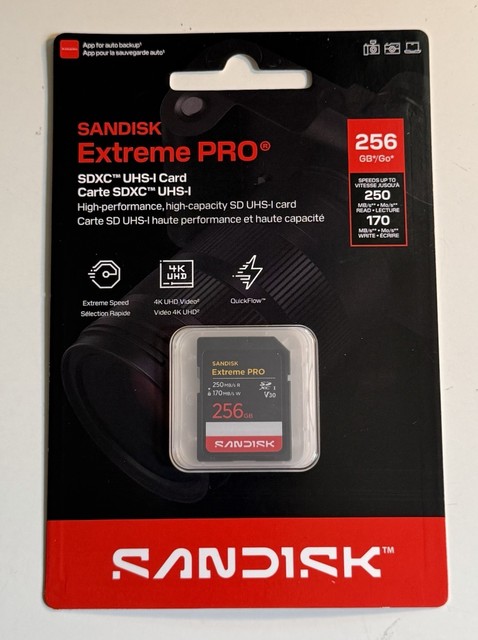 SanDisk 256GB Extreme PRO UHS-I SDXC V30