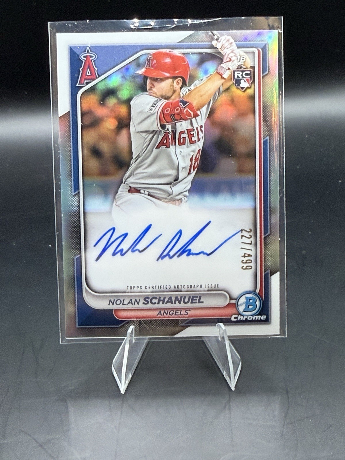 2024 Bowman Chrome Nolan Schanuel RC Auto Refractor /499 CRA-NS