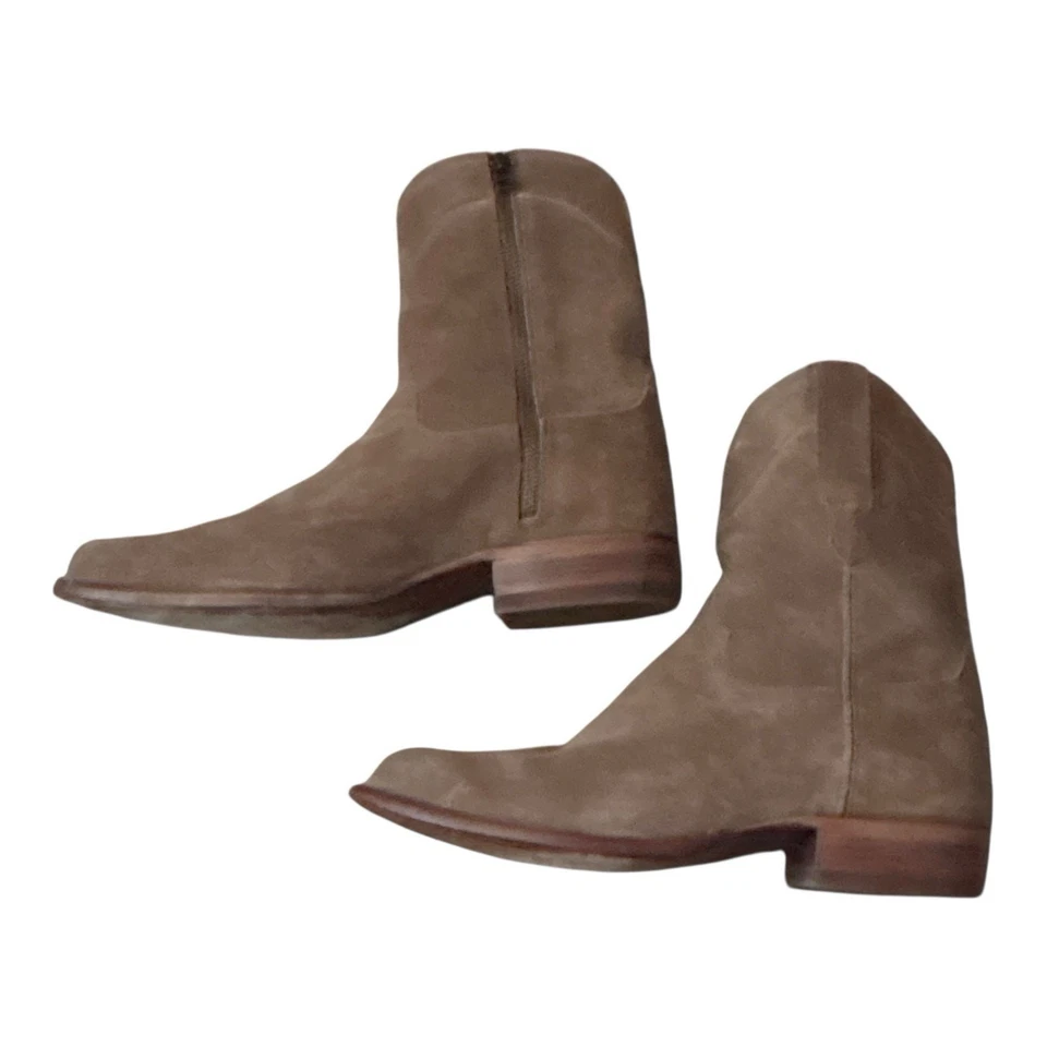 Tecovas "Dean" Hombres 12.5 EE Tostado Gamuza Cuero Cremallera Lateral Botas de Vaquero Occidentales Foto 2 de 4