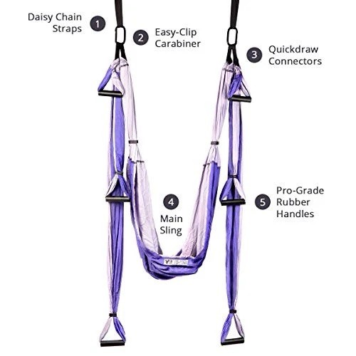 YOGABODY Naturals Yoga Trapeze – Yoga Swing/Sling/Inversion, Orange (BRAND NEW)