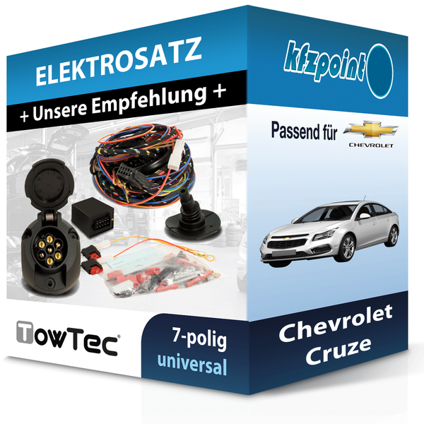 für Chevrolet Cruze 04.2012-Jetzt Towtec E-Satz 7Polig Universell NEU-image