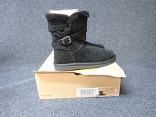 NEW UGG Koolaburra Delene Short Suede Boot Black Women's Size 9 (SS38)