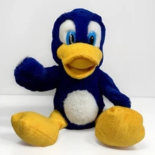 Vintage Rhode Island Novelty 2007 Bright Blue Baby Duck Duckling Plush Stuffed