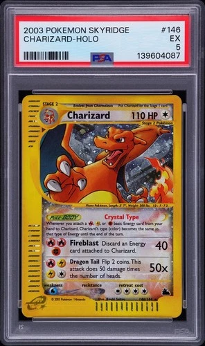 2003 Charizard Holo 146/144 Skyridge Pokemon PSA 5