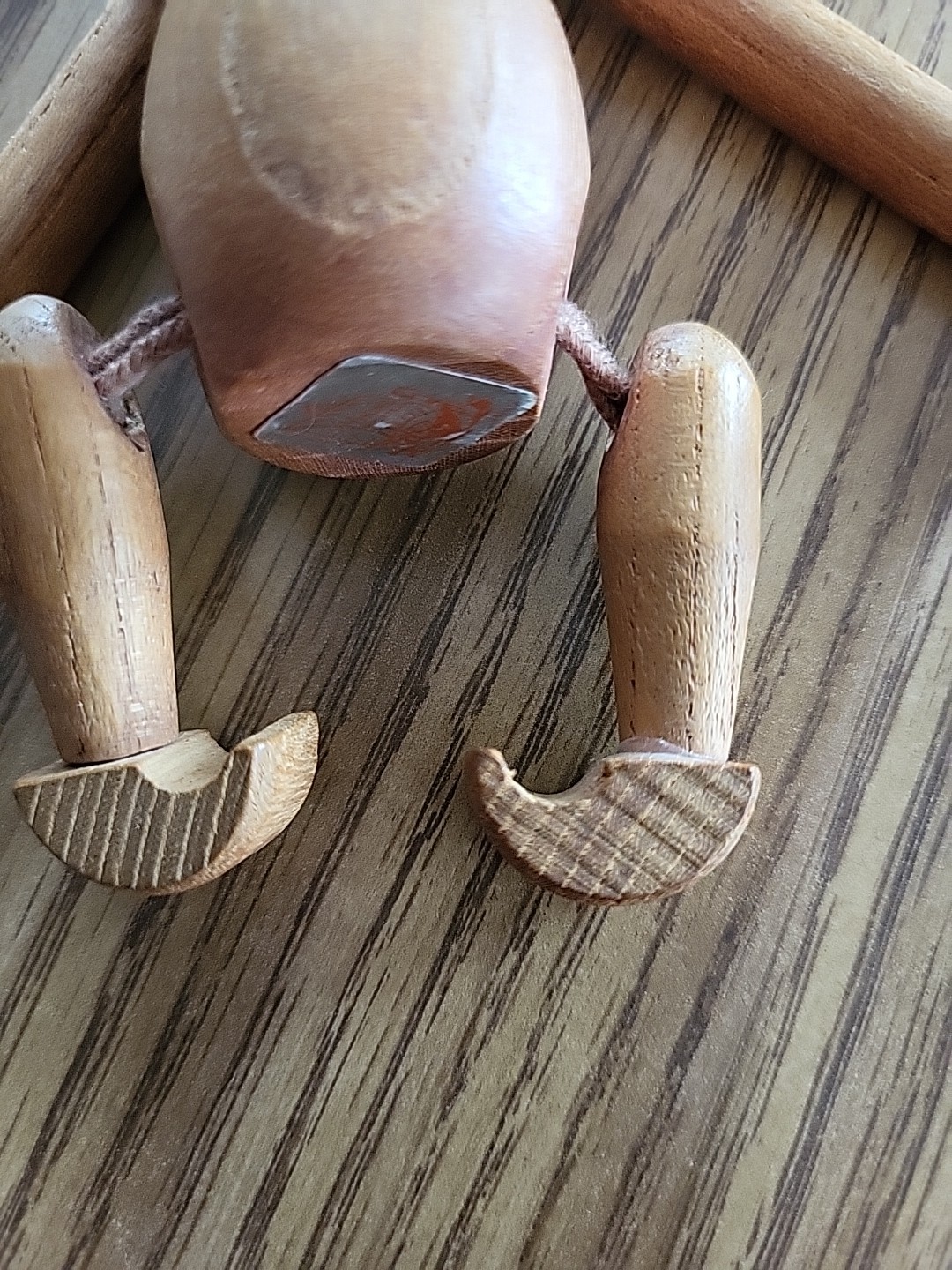 VTG Viking Wooden Monkey Jointed Articulating Japan Folk Art MCM Art Deco Decor