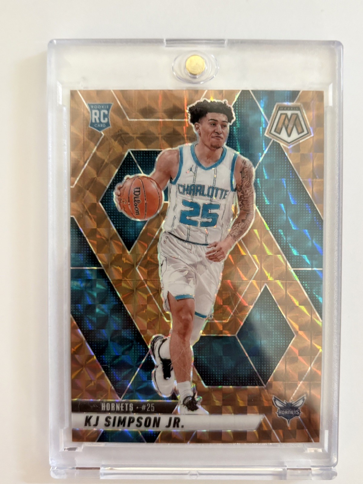 2024-25 Panini Mosaic 239 KJ Simpson Rookie Bronze 37/75