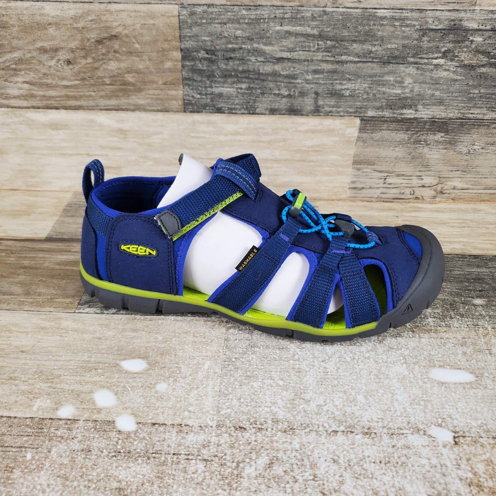 Sandali bambino KEEN Seacamp II CNX taglia 6 blu profondità Chartre lacci elasticizzati