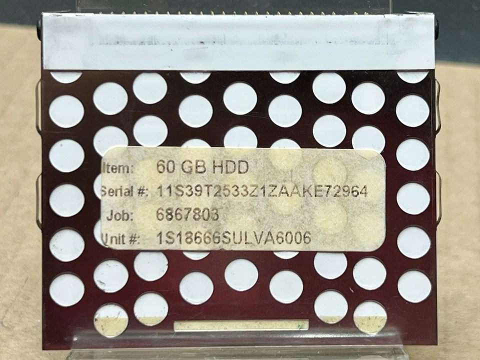 Hitachi 60GB HDD PATA/IDE/EIDE 4200RPM 1.8" Hard Drive for Laptop P/N: 08k1539 - Image 3 of 4