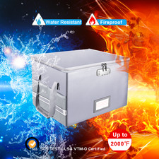 Fireproof File Storage Box Collapsible Letter Legal Organizer Bag with Lock