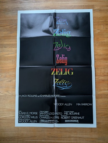 Original 1983 Zelig - Movie One Sheet 27" x 41"