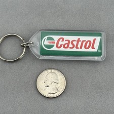 Castrol Motor Oil Vintage Plastic Keychain Key Ring #60301