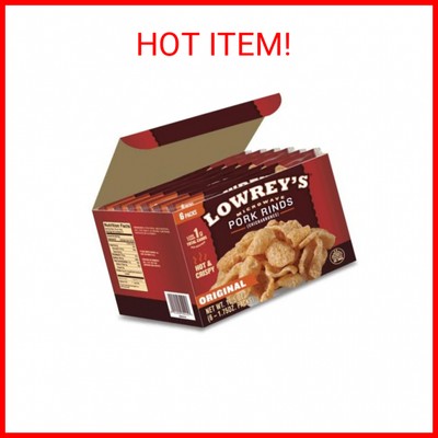 Lowrey's Bacon Curls Microwave Pork Rinds (Chicharrones), Original, 1.75 Ounce (