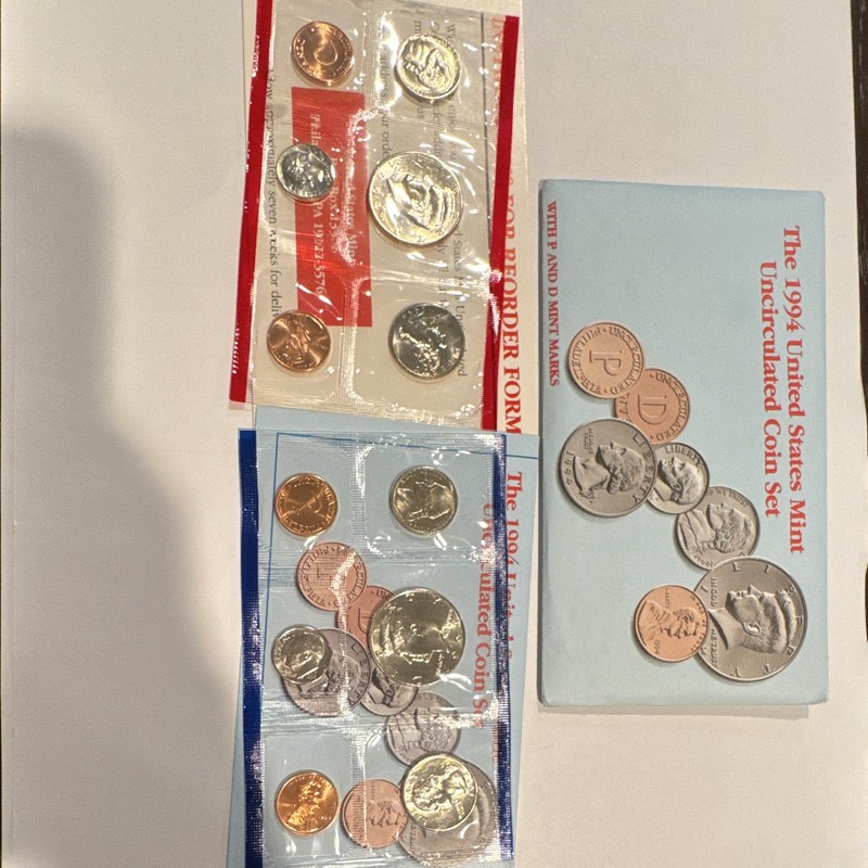 United States Mint 1994 Uncirculated Coin Set U.S. Mint Certified