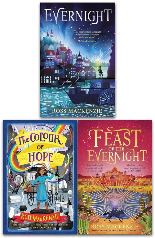 Ross Mackenzie Unisex Silver/White 3 Books Collection Set (Evernight, Feast Of The Evernight, The Colour Of Hope) - Image 3