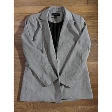 Forever 21 Womens Black White Houndstooth Blazer Jacket Small Professional