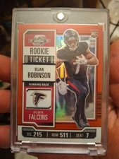 2023 Panini Contenders Optic - Rookie Card Bijan Robinson #61 Red Prizm /175 