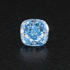 1.07ct Fancy Vivid Blue Lab Grown Diamond Cushion Cut VS2 IGI Certified Loose