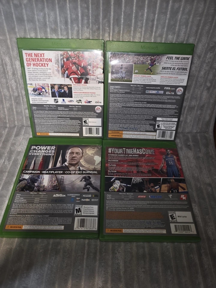 Lote de 4 Videojuegos XBOX ONE Lote. NHL15. Call of Duty. FIFA15. NBA2K15. Foto 2 de 4