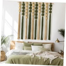 Macrame Wall Hanging Large Boho Wall Decor Natural Sphericity Cotton Green Jute