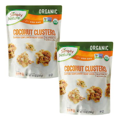 2 PK Organic Keto Super Seed Coconut Clusters, 10 oz