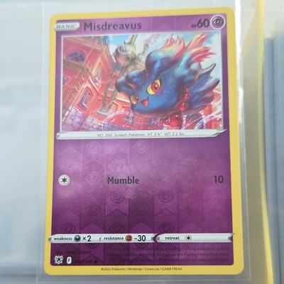 Pokemon TCG Misdreavus Reverse Holo Astral Radiance Common EN 058/189 2022