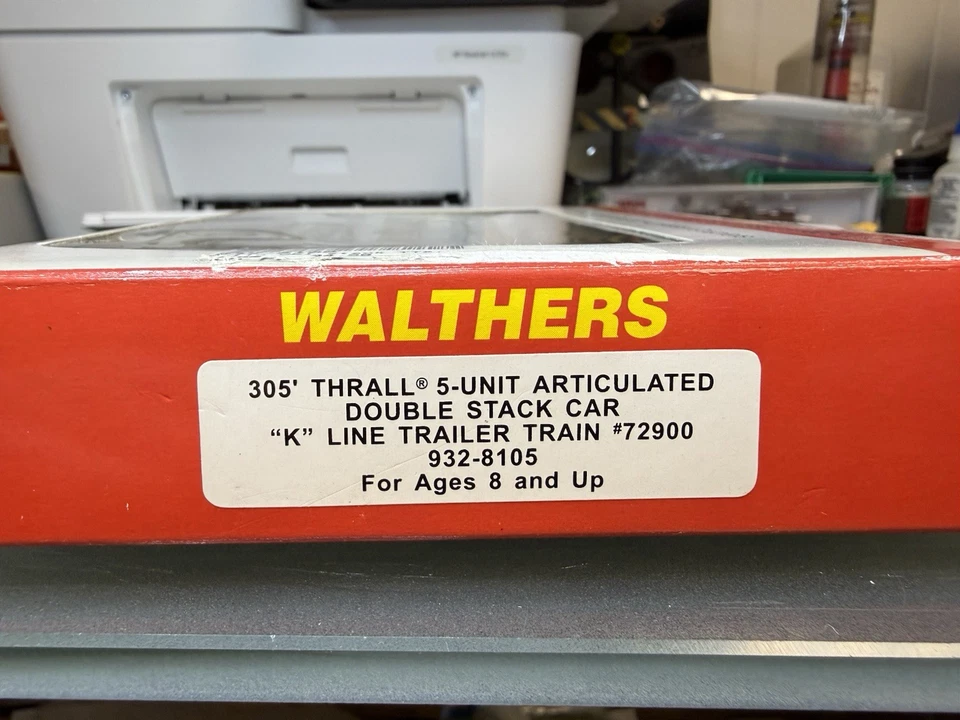 932-8105 N Scale WALTHERS 5 UNIT ARTICULATED DOUBLE STACK CAR DTTX TTX - Image 2 of 2