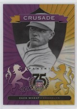 2014 Panini Hall of Fame Crusades Purple 16/50 Zack Wheat #29 HOF 0l2