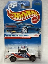Hot Wheels 1998 First Editions #662 Bad Mudder White w/ ORSBs Ford Race Truck