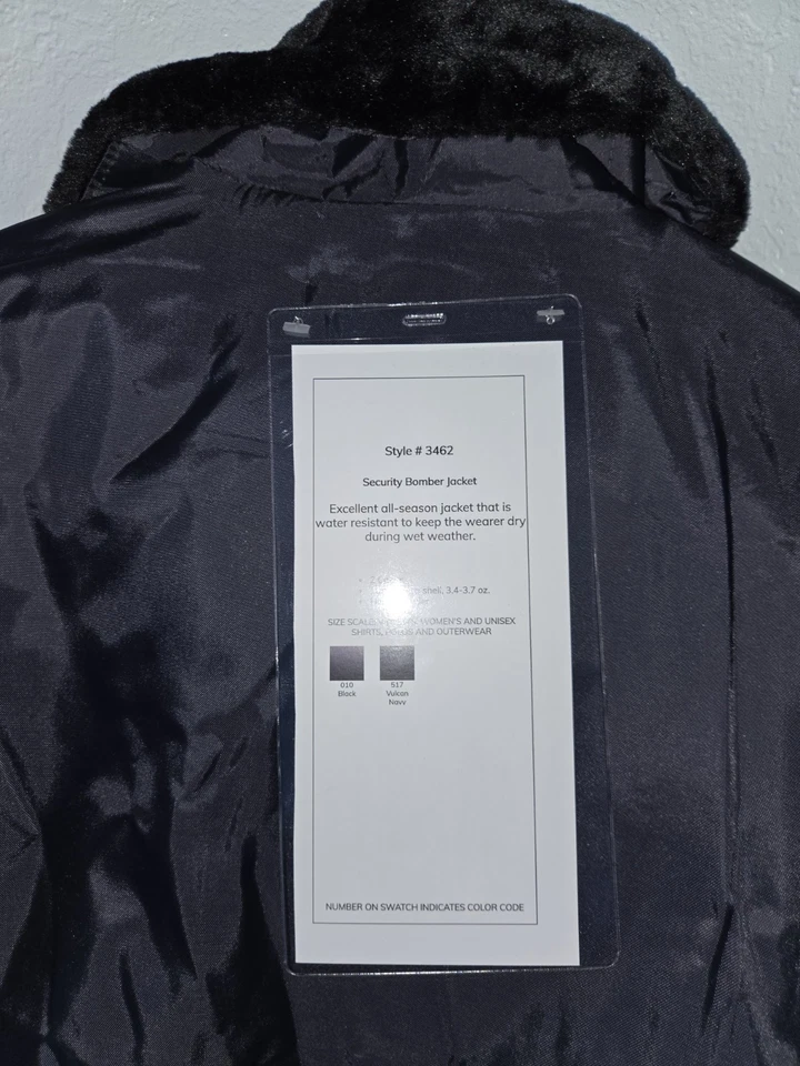 NWT Vulcan Navy Edwards Unisex Security Bomber Jacket - Size Medium #3462 - Image 3 of 4