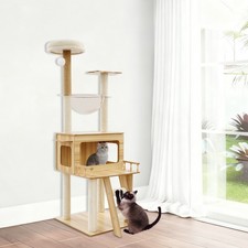 Cat Tree Cat Tower Condo for Indoor 3-4 Small Cats w/ Scratching Posts Toy