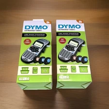 ( 2 PACK )DYMO Portable Printer Handheld Label Maker Black Silver Letratag 100H+