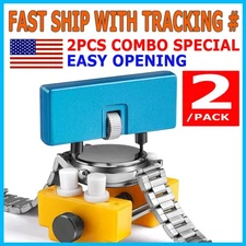2PC Watch Back Case Cover Opener Remover Holder Adjustable Location Repair Tool