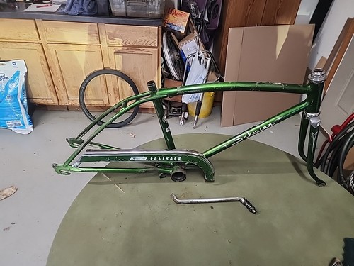 1972 SCHWINN STINGRAY FASTBACK 5 SPEED CAMPUS GREEN FRAME FORK + CHAINGUARD L$$K
