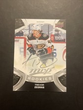 Trevor Zegras Silver Auto Script Parallel Rookies #249 - 2021-22 Upper Deck MVP
