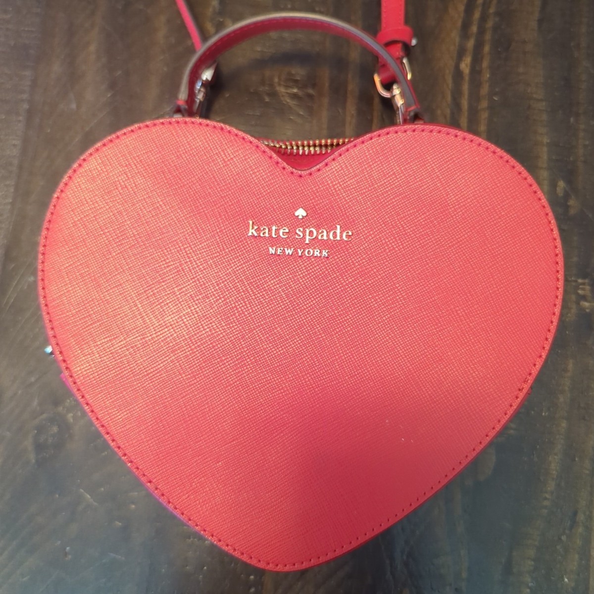 Chalk Pink Heart Crossbody Purse Kate Spade Tik Tok Heart Purse