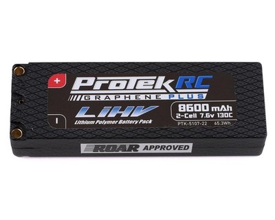 ProTek RC Graphene HV LiPo Akku 2S 7.6V 8600mAh 130C mit 5mm Stecker PTK-5107...