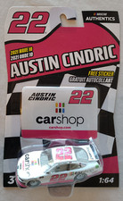 2021 NASCAR AUTHENTICS WAVE 10 AUSTIN CINDRIC 22 CARSHOP 1:64