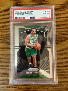 PSA 10 2019 Panini Prizm Tremont Waters #286 Rookie Card, Gem Mint