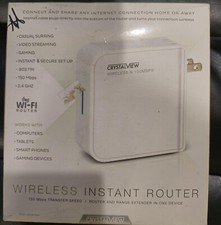 CrystalView Portable Wireless Instant Router Repeater and Range Extender Booster