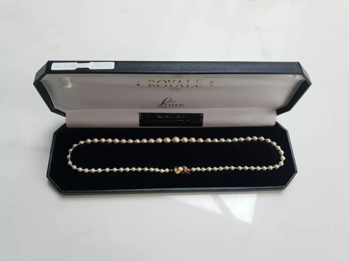 Lotus simulated pearl necklace online
