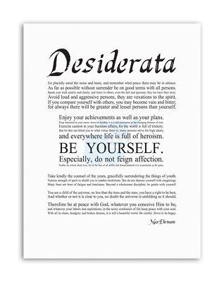Desiderata Ehrmann Go Placidly Amid Yourself Bild Zitat Leinwand Kunstdruck