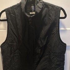 Vintage Calloway Golf by Nordstrom Black Peached Microfiber Polyester Vest Sz L