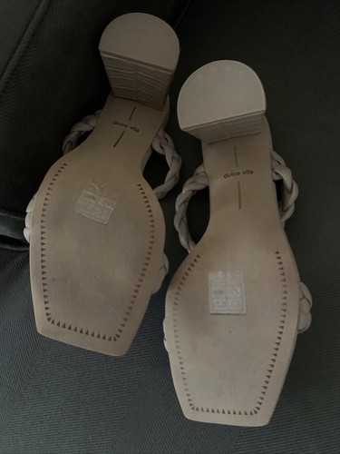 Dolce Vita Paily Damen-Sandale Blockabsatz Schuhe nude geflochten Slipper 9,5 neu - Bild 8 von 9