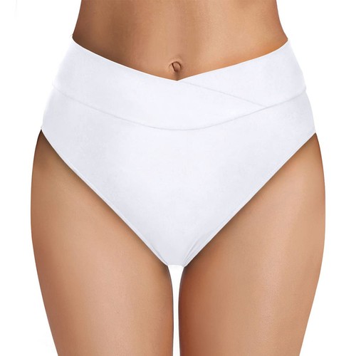 Maillot de bain femme taille haute bas de bikini coupe haute couverture complète - Photo 32/33