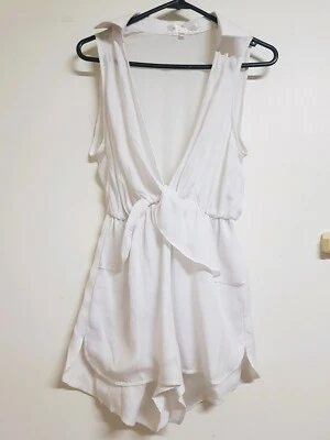 meshki white playsuit