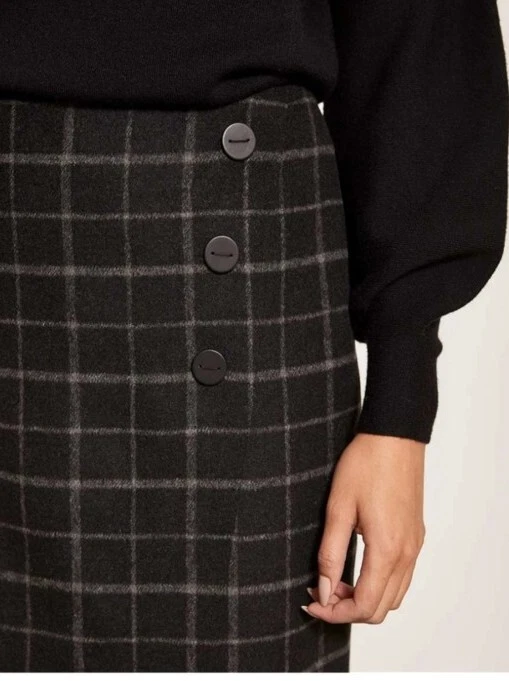 Mint velvet black check skirt cheap