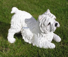 WEST HIGHLAND TERRIER FIGUR DEKOFIGUR HUNDE DEKORATION STATUE FAN DEKO WESTY