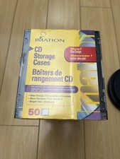 NEW SEALED Imation 50 pack Storage Cases for CD, DVD, Games - Slim Design